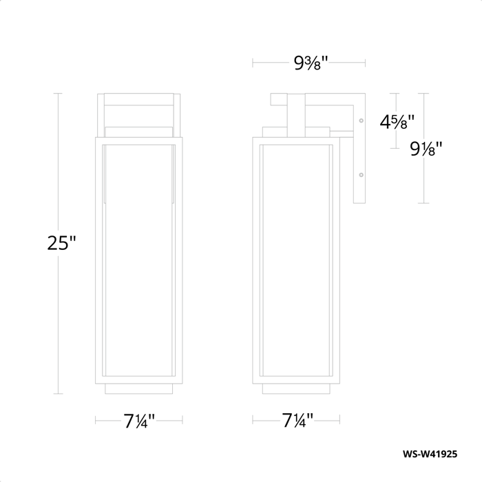 Modern Forms WS-W41925 Two If By Sea 25" Tall LED Outdoor Wall Light