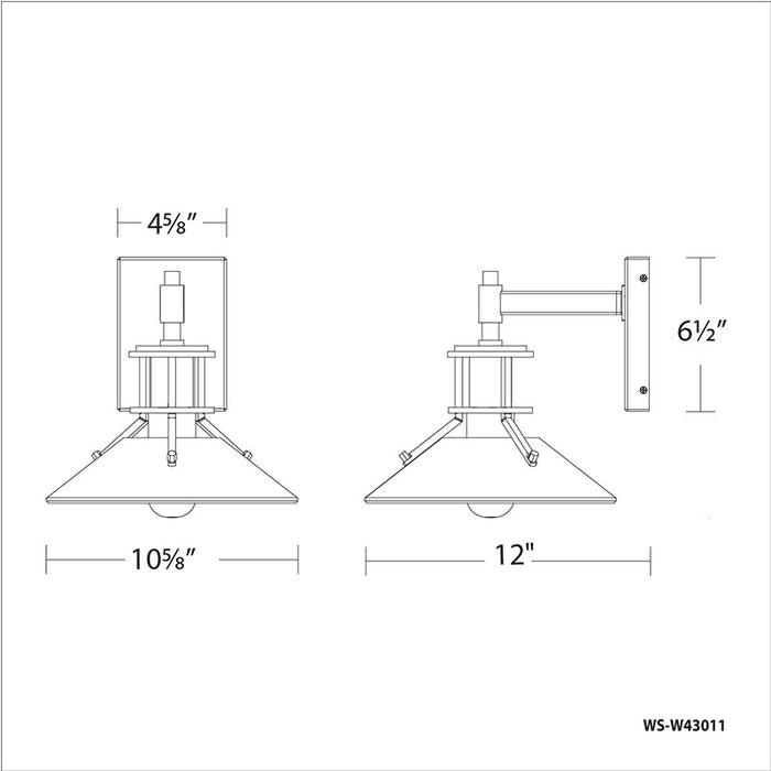 dweLED WS-W43011 Sleepless 11" LED Outdoor Wall Sconce