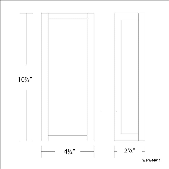 dweLED WS-W44011 Axel 11" Tall LED Outdoor Wall Sconce