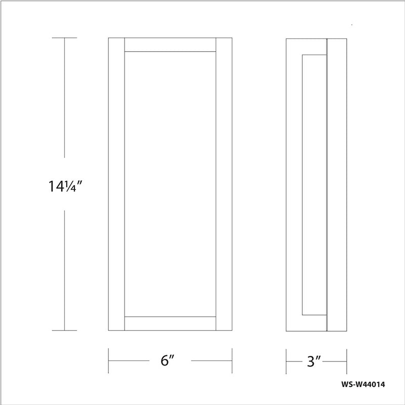 dweLED WS-W44014 Axel 14" Tall LED Outdoor Wall Sconce