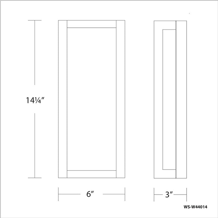 dweLED WS-W44014 Axel 14" Tall LED Outdoor Wall Sconce