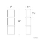Modern Forms WS-W5222 Elevation 1-lt 22" Tall  LED Outdoor Wall Light