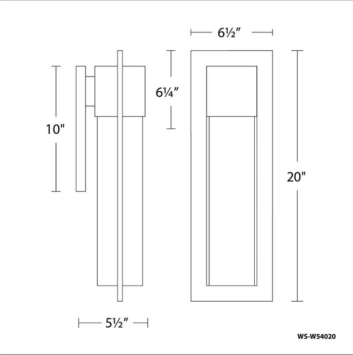 Modern Forms WS-W54020 Mist 1-lt 20" Tall LED Outdoor Wall Sconces