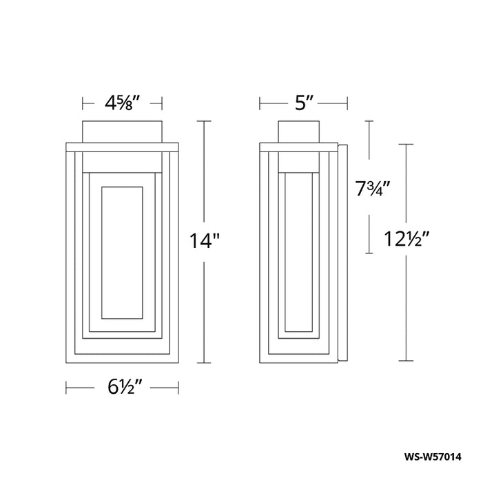 Modern Forms WS-W57018 Dorne 1-lt 18" Tall LED Outdoor Wall Sconces