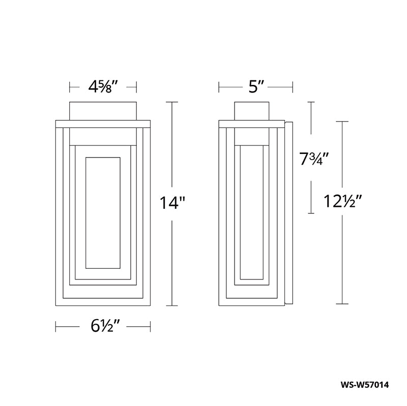 Modern Forms WS-W57018 Dorne 1-lt 18" Tall LED Outdoor Wall Sconces