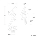 Modern Forms WS-W64824 Chaos 24" Tall LED Outdoor Wall Light