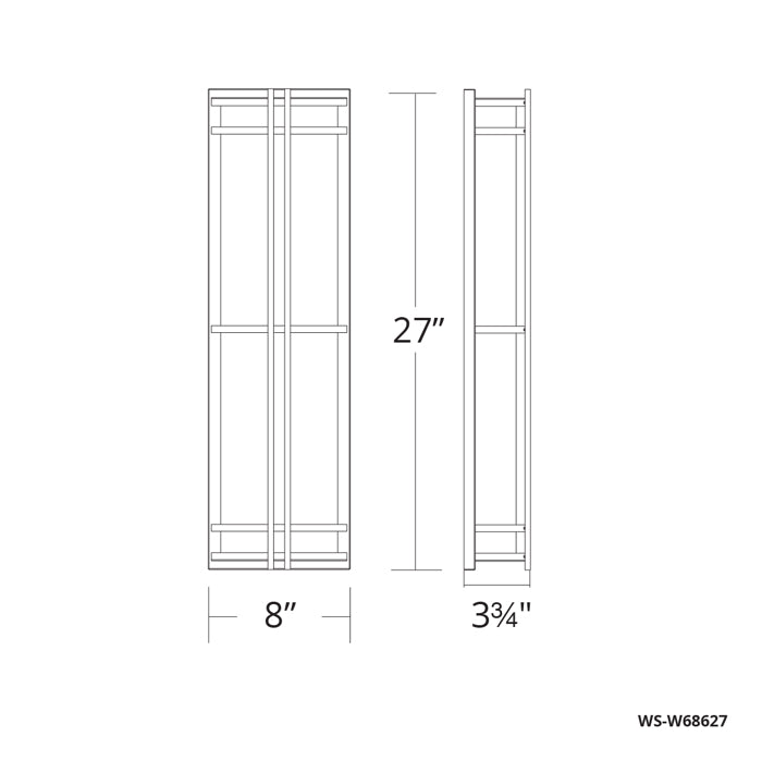 Modern Forms WS-W68627 Skyscraper 1-lt 27" Tall LED Outdoor Wall Sconce