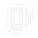 dweLED WS-W69214 Tate 14" Tall LED Outdoor Wall Sconce