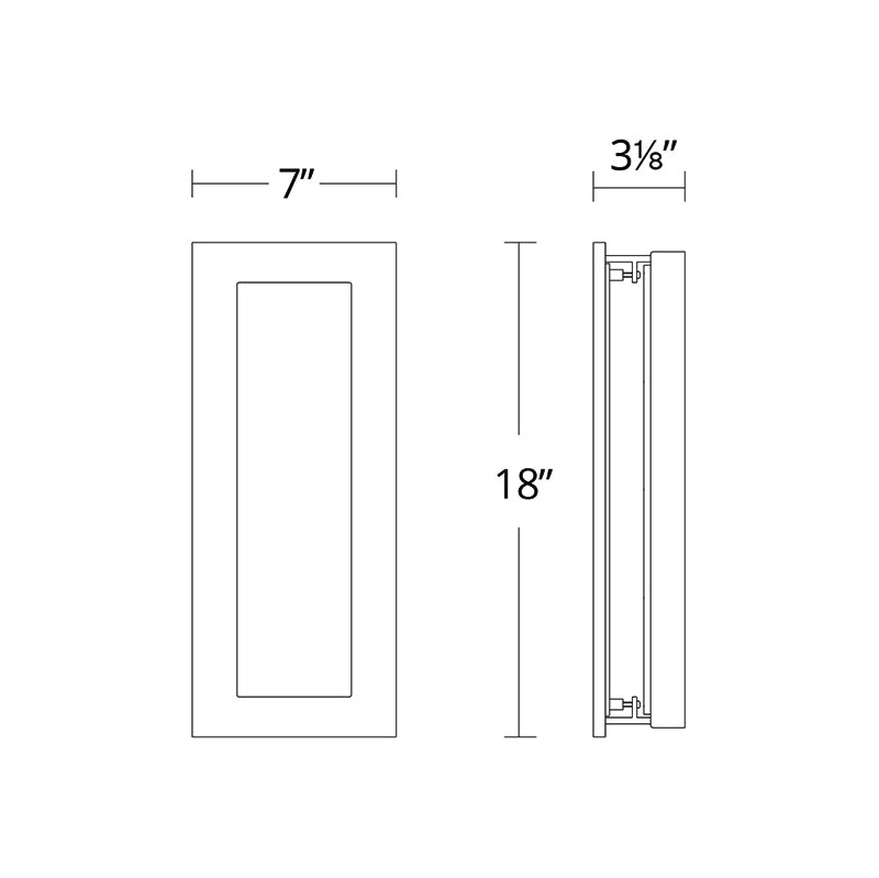 Modern Forms WS-W71918 Frost 1-lt 18" Tall LED Outdoor Wall Sconces
