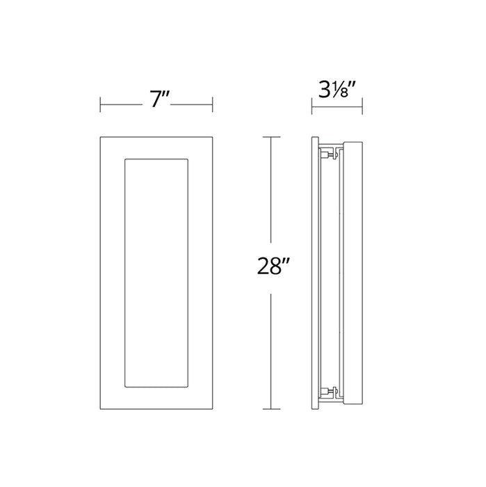 Modern Forms WS-W71928 Frost 1-lt 28" Tall LED Outdoor Wall Sconces