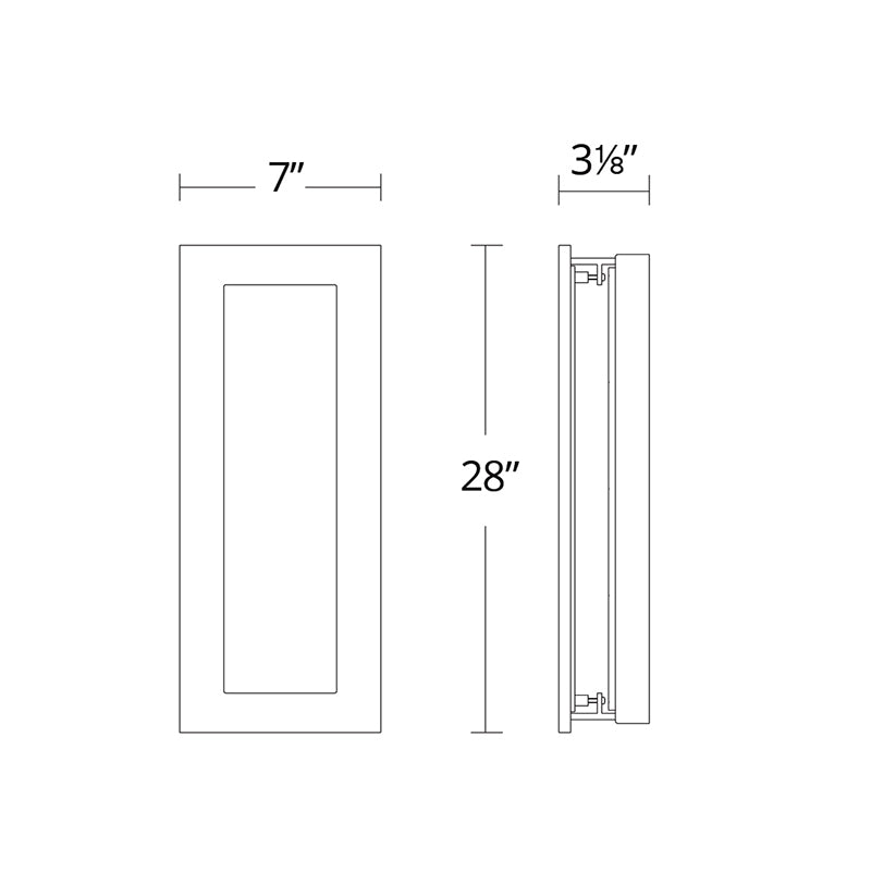 Modern Forms WS-W71928 Frost 1-lt 28" Tall LED Outdoor Wall Sconces