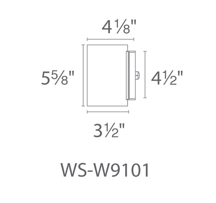 Modern Forms WS-W9101 Vessel 1-lt 6" Tall LED Outdoor Wall Sconce