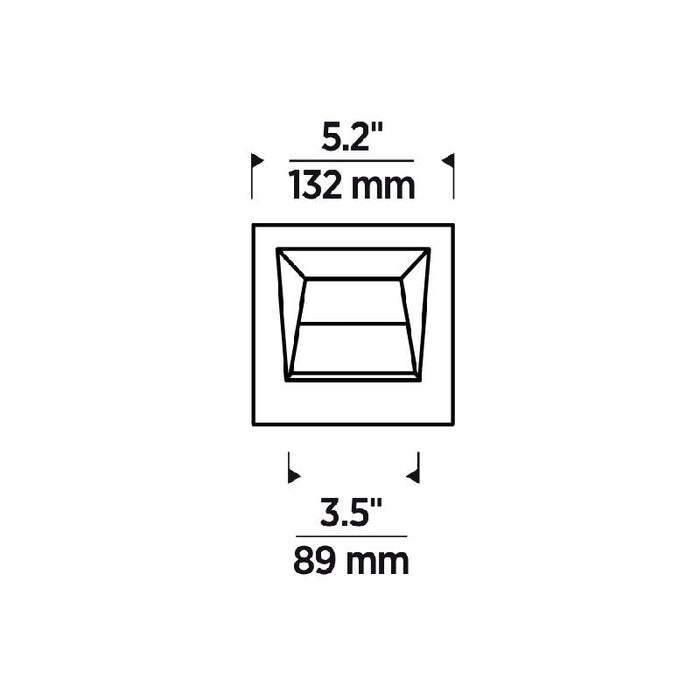 Element E4PSFW Pro 4" LED Flanged Square Wall Wash LED Trim