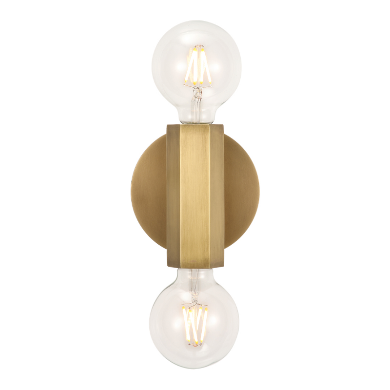 Alora WV307011 Hexa 2-lt 5" Tall Wall Sconce