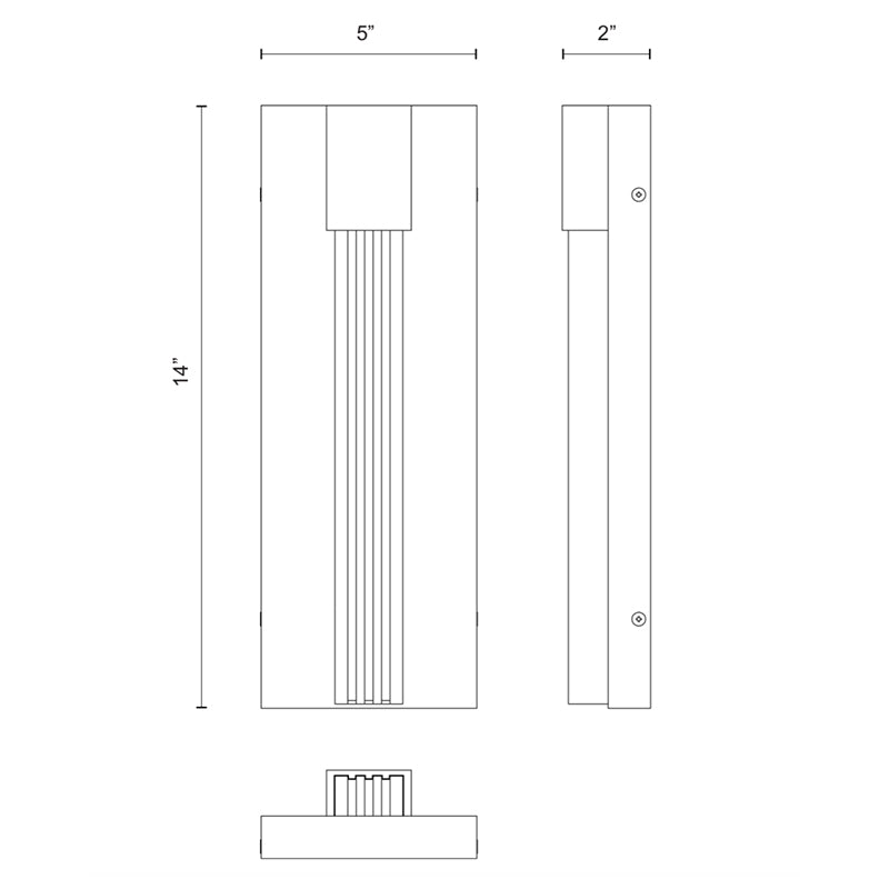 Alora WV322114 Kismet 1-lt 14" Tall LED Wall Sconce