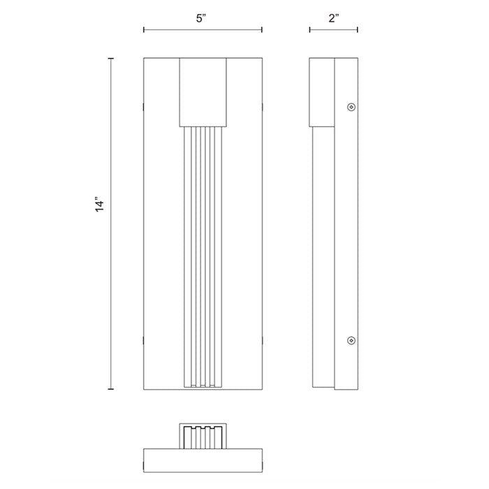 Alora WV322114 Kismet 1-lt 14" Tall LED Wall Sconce