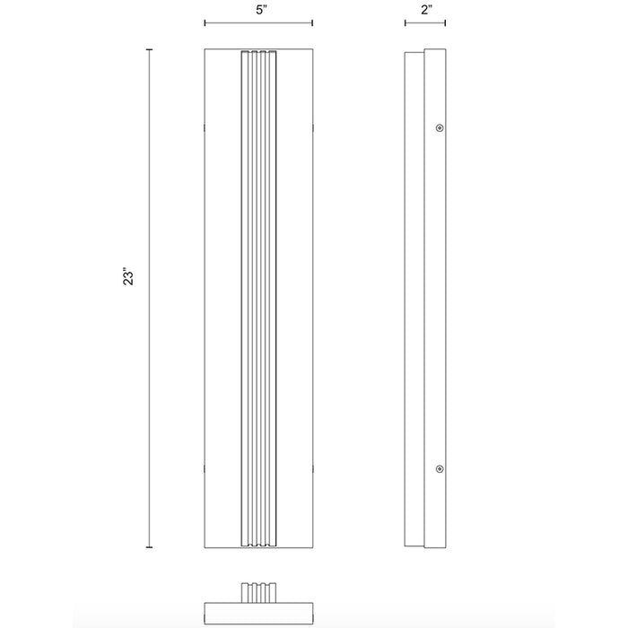 Alora WV322623 Kismet 1-lt 23" Tall LED Wall Sconce