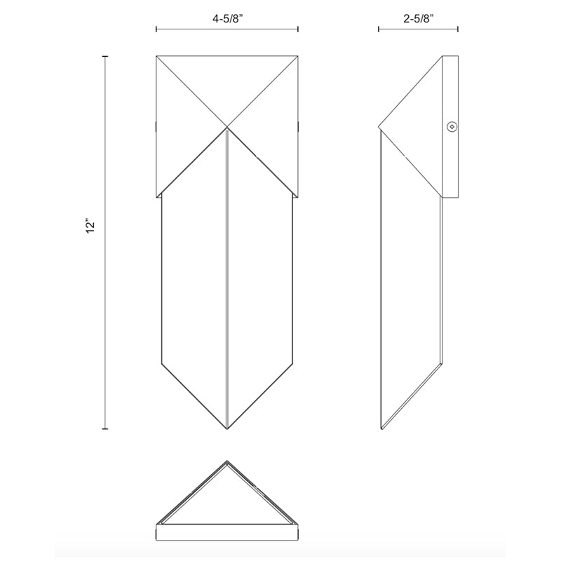 Alora WV323112 Caesar 1-lt 12" Tall LED Wall Sconce