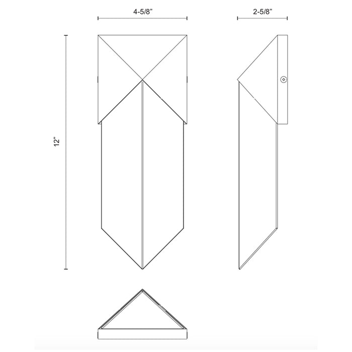 Alora WV323112 Caesar 1-lt 12" Tall LED Wall Sconce