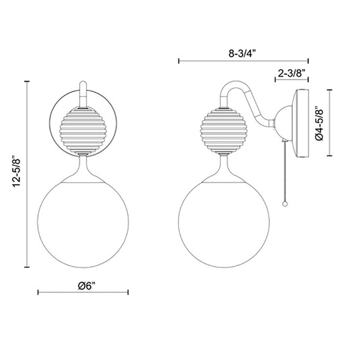 Alora Mood WV415306 Celia 1-lt 13" Tall Wall Sconce