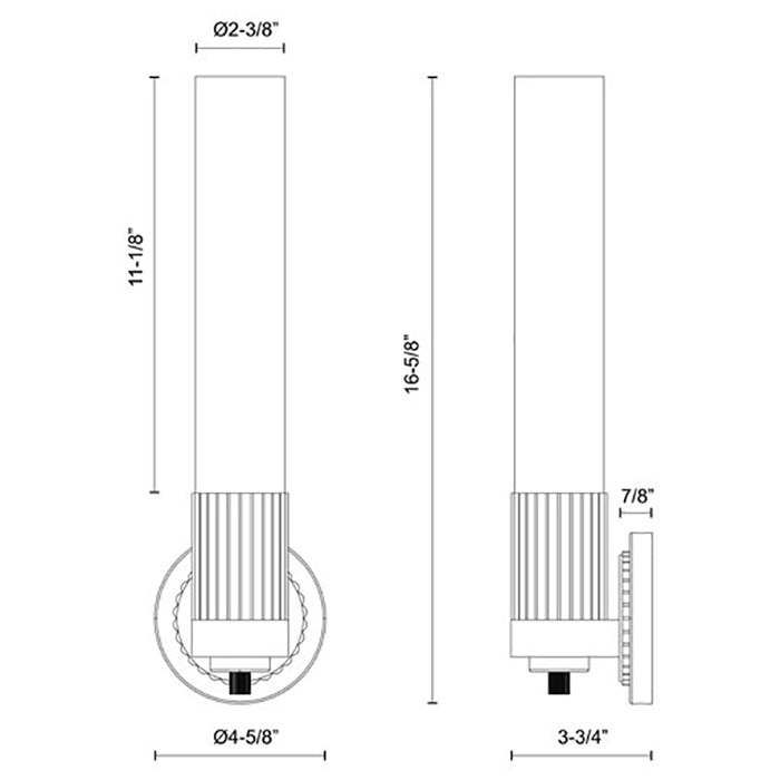 Alora Mood WV416101 Rue 1-lt 17" Tall Wall Sconce