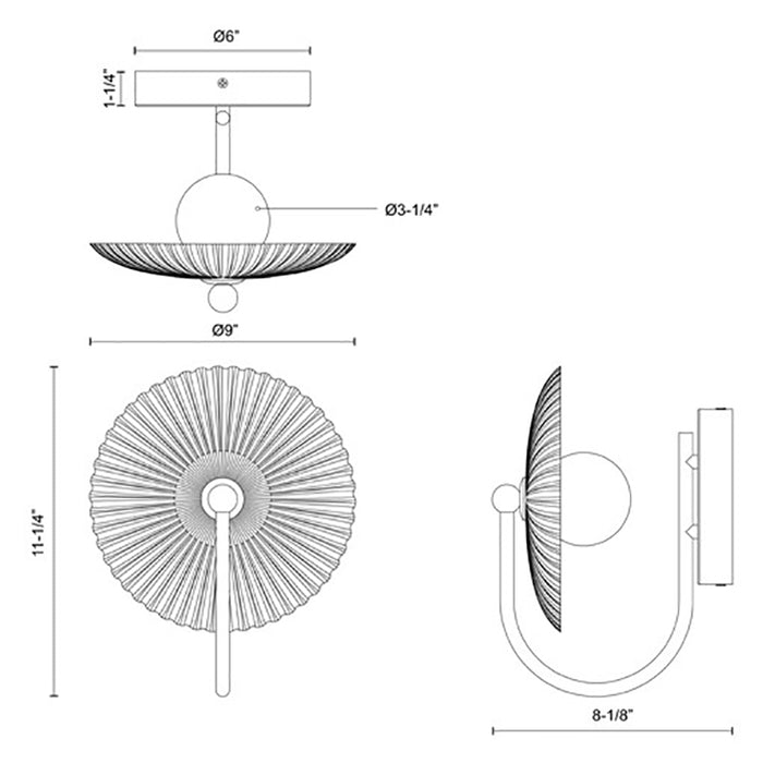 Alora Mood WV417801 Hera 1-lt 11" LED Wall Sconce