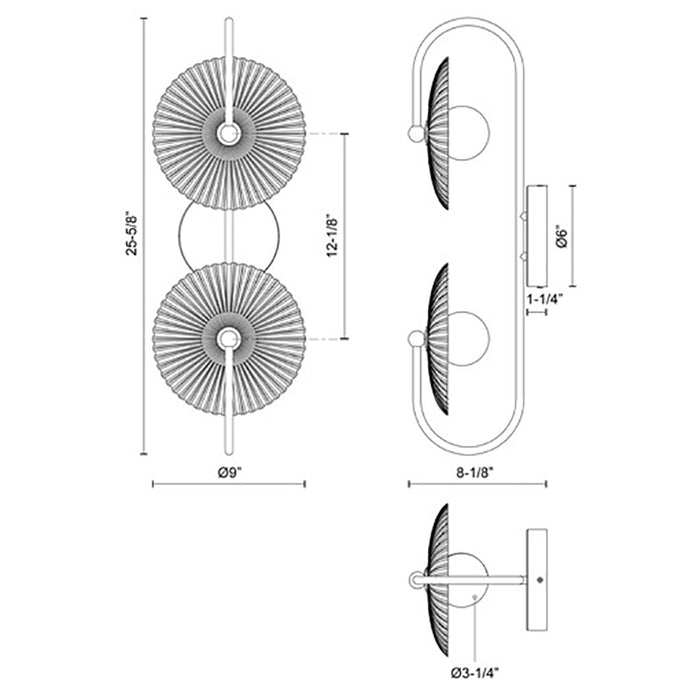 Alora Mood WV417802 Hera 26" LED Wall Sconce