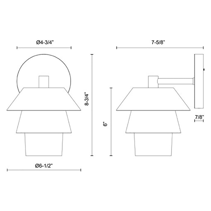 Alora Mood WV475106 Tetsu 1-lt 9" Tall Wall Sconce