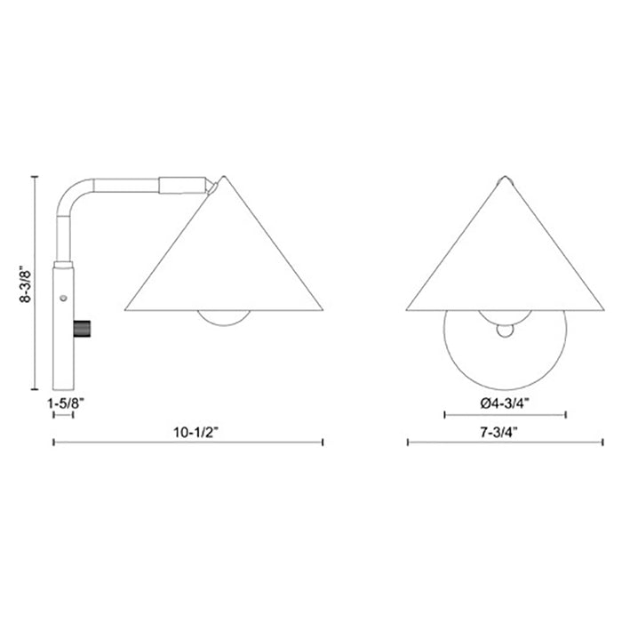 Alora Mood WV418006 Remy 1-lt 8" Wall Sconce