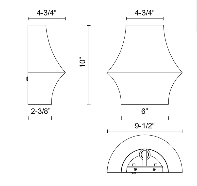 Alora Mood WV523210 Emiko 1-lt 10" Tall Wall Sconce