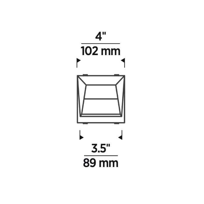 Element E4PSLW Pro 4" LED Flangeless Square Wall Wash LED Trim