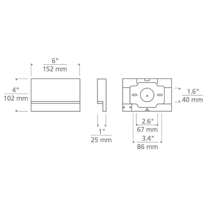 Tech 700OSWEND Wend 6" LED Outdoor Wall/Step Light, Selectable CCT, 120V