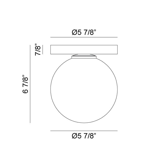 Matteo WX06001 Cosmo 1-lt 6" Semi Flush