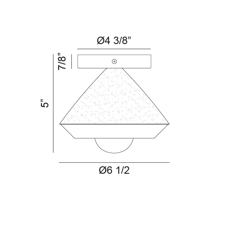 Matteo X06801 Velax 1-lt 7" Flush Mount