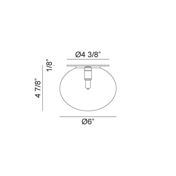 Matteo WX12101 Mayu 1-lt 6" Flush Mount