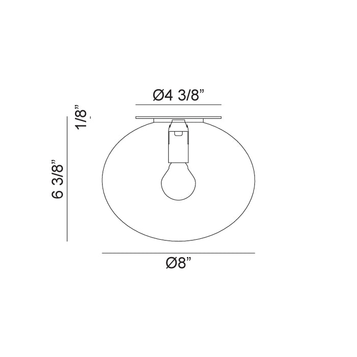 Matteo WX12111 Mayu 1-lt 8" Flush Mount