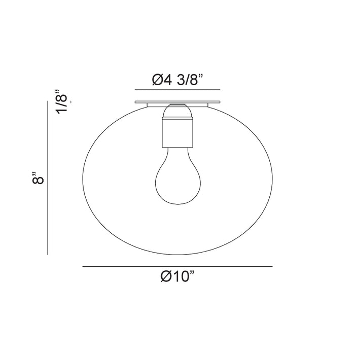 Matteo WX12121 Mayu 1-lt 10" Flush Mount