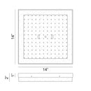 Matteo X12414 Kabu 1-lt 14" LED Flush Mount