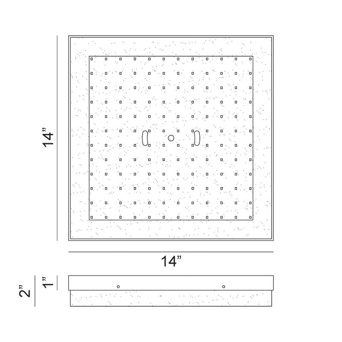 Matteo X12414 Kabu 1-lt 14" LED Flush Mount