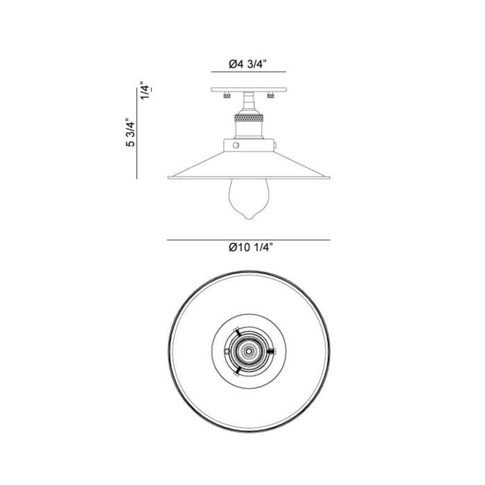 Matteo X46111 Bulstrode's Workshop 1-lt 10" Semi Flush