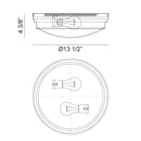 Matteo X46402 Fresh Colonial 2-lt 14" Flush Mount