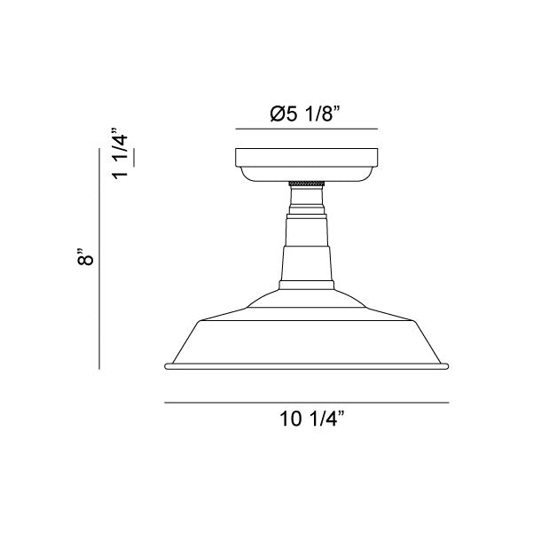 Matteo X58301 Scacchi 1-lt 10" Semi Flush