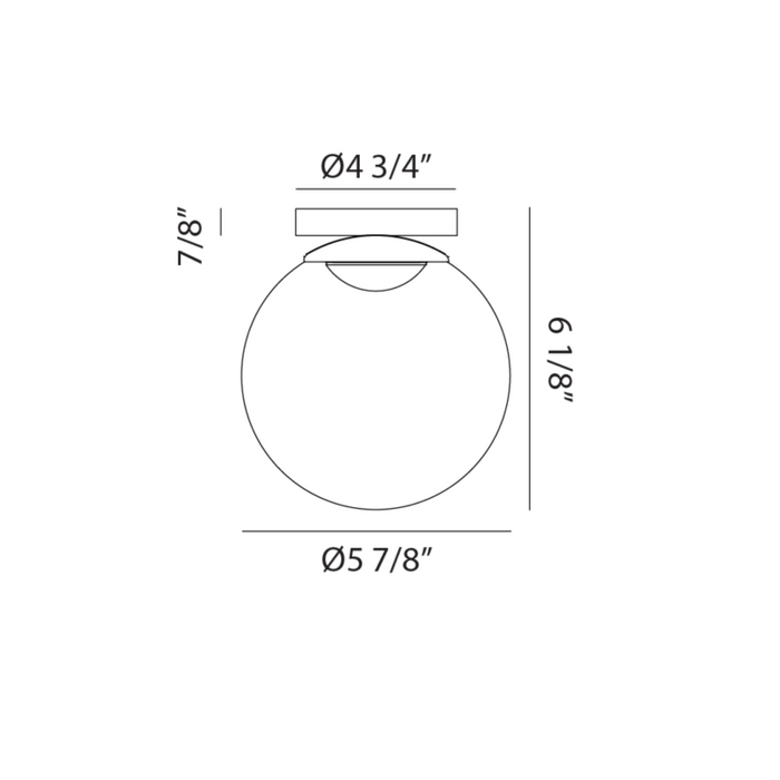 Matteo X61301 Boble 1-lt 6" LED Flush Mount