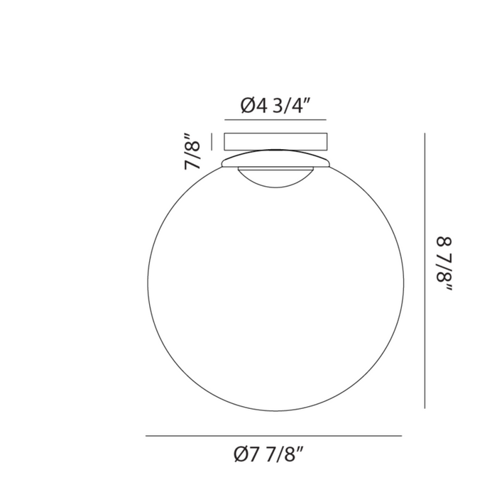 Matteo X61311 Boble 1-lt 8" LED Flush Mount