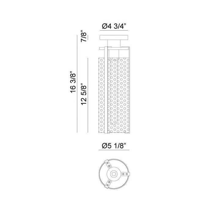Matteo X62201 Bayou 1-lt 5" Flush Mount