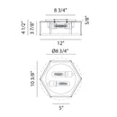 Matteo X64502 Creed 2-lt 12" LED Flush Mount