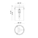 Matteo X78401 Zale 1-lt 7" Flush Mount
