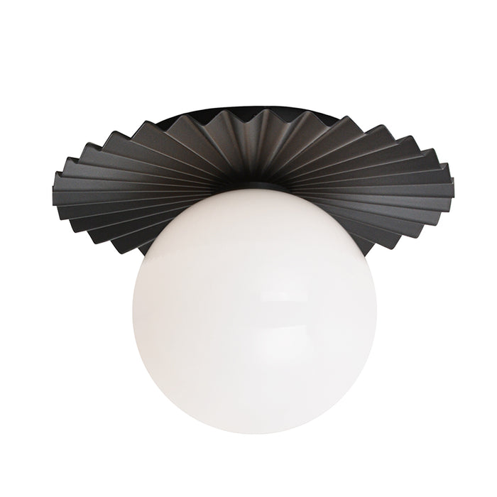 Matteo WX83101 Modern Ruff 1-lt 10" Flush Mount