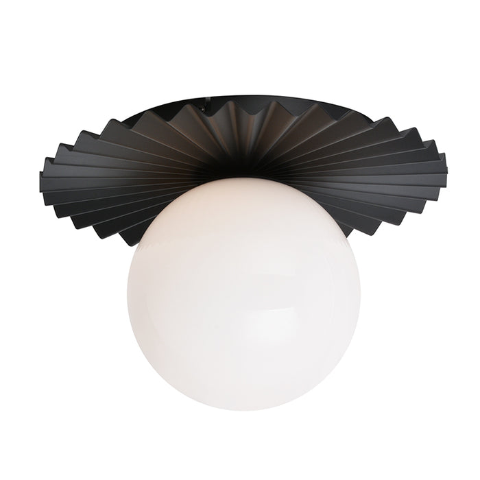 Matteo WX83111 Modern Ruff 1-lt 14" Flush Mount