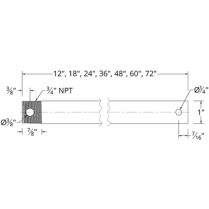 Modern Forms XF 24" Fan Downrods